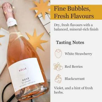 BOLLE Rosé <0.5% Non-Alcoholic Sparkling Wine - Low-Calorie, Vegan, Gluten-Free - 26.4 fl oz (750ml)