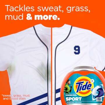 Tide Power PODS Laundry Detergent Soap Pacs with Febreze Sport, 63 Count, Laundry Pods with Febreze Freshness and Sport Odor Defense (133)