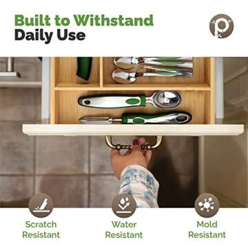 Bamboo Silverware Organizer - Elegant Kitchen Drawer Solution