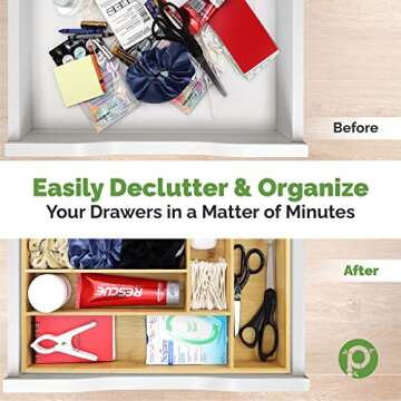 Bamboo Silverware Organizer - Elegant Kitchen Drawer Solution