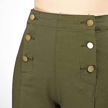 Belle Poque High Waisted Jeans for Women Plus Size Cotton Jeans for Women Outfits Trendy Flared Jeans for Women Green Size 8 Size 10