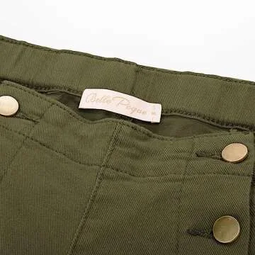 Belle Poque High Waisted Jeans for Women Plus Size Cotton Jeans for Women Outfits Trendy Flared Jeans for Women Green Size 8 Size 10