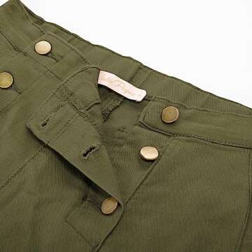 Belle Poque High Waisted Jeans for Women Plus Size Cotton Jeans for Women Outfits Trendy Flared Jeans for Women Green Size 8 Size 10