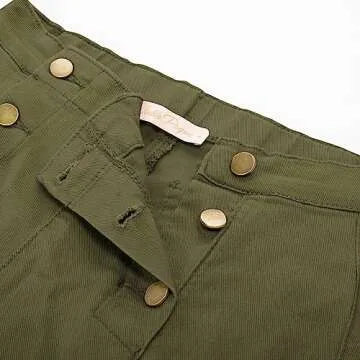 Belle Poque High Waisted Jeans for Women Plus Size Cotton Jeans for Women Outfits Trendy Flared Jeans for Women Green Size 8 Size 10