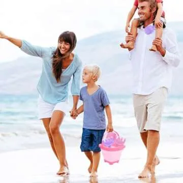 GIDGOD Beach Toys for 2-4 Years Old,Foldable Silicone Beach Bucket Toys Set for 3-5 Years Old Girls Kids Toddlers, with Sand Shovel Sand Rake Portable Travelling Sand Bucket