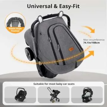 Bioby Winter Baby Car Seat Cover for Cozy Protection