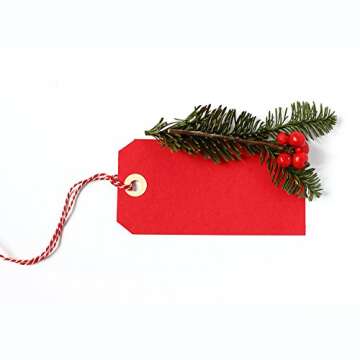 Sunmns Christmas Cotton Twine for Gift Wrapping & Crafts