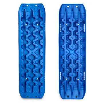 X-BULL New Recovery Traction Tracks Sand Mud Snow Track Tire Ladder 4WD (Blue, 3gen), Bag+Hardware+Tracks
