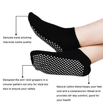 ELUTONG Non-Slip Grip Yoga Socks for Ultimate Comfort