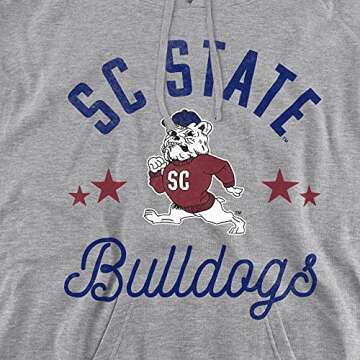 South Carolina State University Official Bulldogs Unisex Adult Pull-Over Hoodie,Athletic Heather, La...
