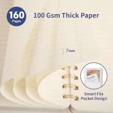 Oneirom Navy Blue Spiral Notebook for Note Taking