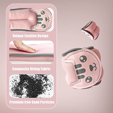 Jaffick Ankle Weights for Women and Kids - Adjustable & Cute