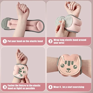 Jaffick Ankle Weights for Women and Kids - Adjustable & Cute