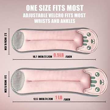 Jaffick Ankle Weights for Women and Kids - Adjustable & Cute