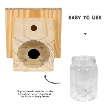 Durable 2 PCS Wood Carpenter Bee Trap - Effective Outdoor Protection