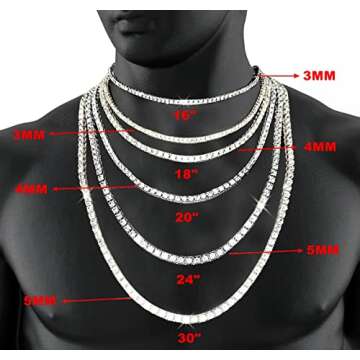 Stylish HH BLING EMPIRE Iced Out Diamond Chain Necklace