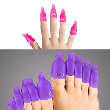 SIQUK Nail Polish Remover Tools Kit Including 750 Pcs Wipe Cotton Pads 20 Pcs Nail Clips Caps 5 Pcs Nail File Triangle Cuticle Pusher and Cutter Set Professional Gel Nail Polish Removal Accessories