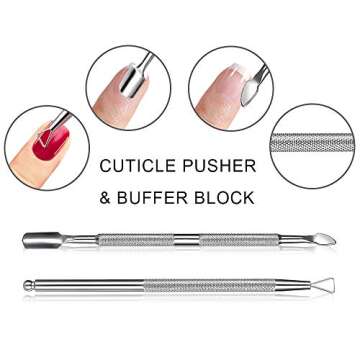 SIQUK Nail Polish Remover Tools Kit Including 750 Pcs Wipe Cotton Pads 20 Pcs Nail Clips Caps 5 Pcs Nail File Triangle Cuticle Pusher and Cutter Set Professional Gel Nail Polish Removal Accessories