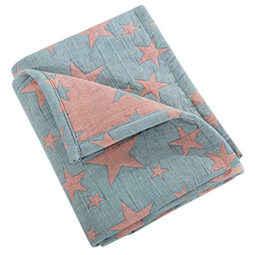 NTBAY 3 Layer Toddler Blanket, Muslin Cotton Jacquard Bed Blankets, Lightweight Thermal Baby Blanket...