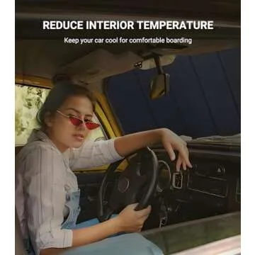 Pigenius Car Windshield Sun Shade fits 2015-2023 Jeep Renegade (Without Rearview Mirror Camera),Car Window Shades-Safeguard