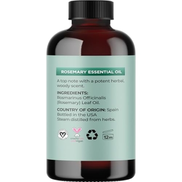 Pure Rosemary Essential Oil for Hair Skin Nails Aromatherapy