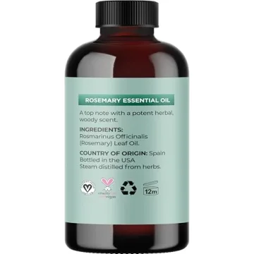 Pure Rosemary Essential Oil for Hair Skin Nails Aromatherapy