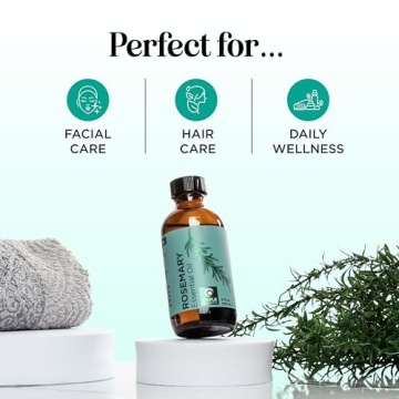Pure Rosemary Essential Oil for Hair Skin Nails Aromatherapy