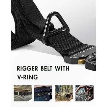 FAIRWIN Tactical Rigger Belt for Outdoor & Work Use