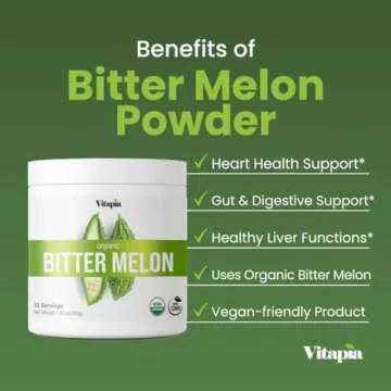 Vitapia Organic Bitter Melon Powder for Heart & Digestive Health