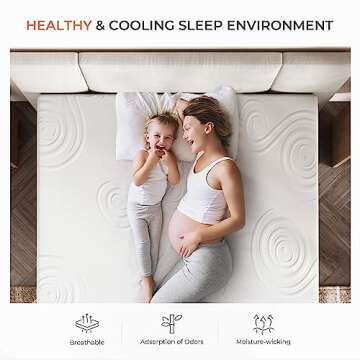 Sweetnight King Mattress, 12 Inch Gel Memory Foam Mattress for Comfy Sleep & Pressure Relief, Plush Foam Mattress with Motion Isolation, Mattress in a Box, Luna,Gray/White