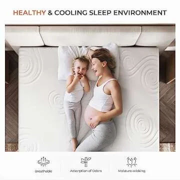 Sweetnight King Mattress, 12 Inch Gel Memory Foam Mattress for Comfy Sleep & Pressure Relief, Plush Foam Mattress with Motion Isolation, Mattress in a Box, Luna,Gray/White