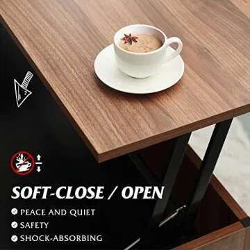 WLIVE Lift Top Coffee Table with Hidden Compartment