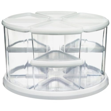 Deflecto Rotating Carousel Organizer with 9 Canisters