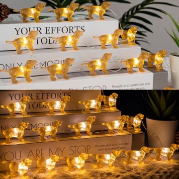 Labrador Retriever Dog String Lights USB Battery Remote