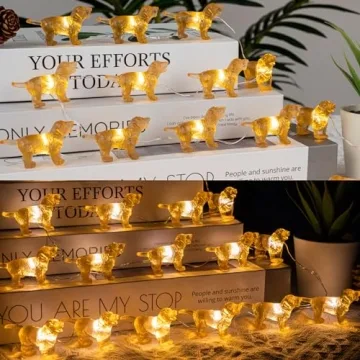 Labrador Retriever Dog String Lights USB Battery Remote