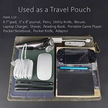 Water Resistant Document Holder - Large Waxed Canvas Pouch