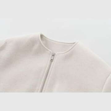 Talakeno Women's Casual Cropped Bomber Jacket - Stylish Fit