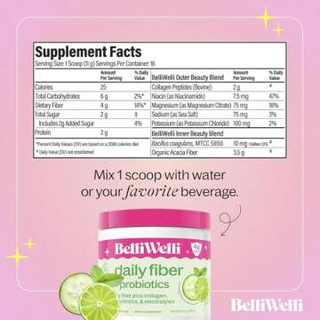 Daily Fiber Supplement with Probiotics and Collagen