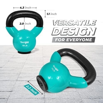 Yes4All Kettlebells with Rubber Base for Home Workouts