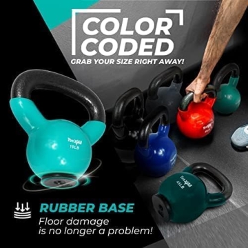 Yes4All Kettlebells with Rubber Base for Home Workouts