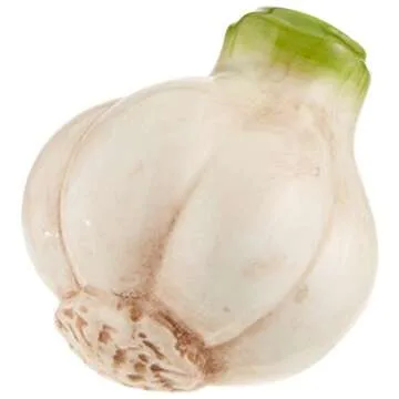 Cosmos Gifts Garlic Salt and Pepper Set, Ceramic, 2-1/4-Inch