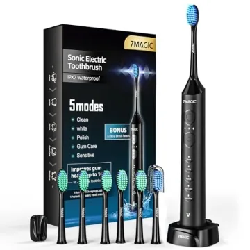 7MAGIC Sonic Electric Toothbrush: 5 Modes, 90 Days Battery Life & 40,000 VPM Deep Clean
