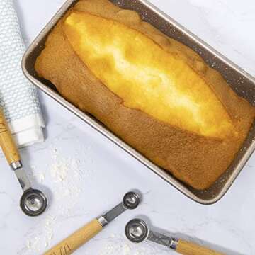 Cook with Color Non-Stick Baking Sheet, Champagne, 9x5 Loaf Baking Pan