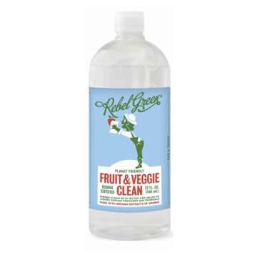 Rebel Green Fruit & Veggie Wash - Natural Produce Wash - Plant-Based Vegetable Wash - Fruit and Vege...