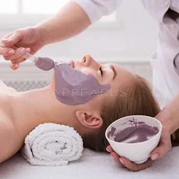 APPEARUS Facial Mask Silicone Mixing Bowl 6-PC Set - Professional Spa Face Mask Mixing Tool (Dark Gray)