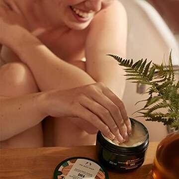 The Body Shop Shea Exfoliating Sugar Body Scrub – Refreshes and Cools with a Delicately Nutty Scent – Vegan – 1.7 oz