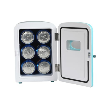 Compact Retro Mini Fridge for Home or Travel