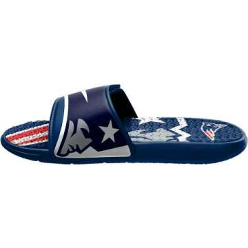 FOCO NFL Men's Sports Shower Flip Flops - Comfort