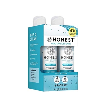Honest Hand Sanitizer Spray | Unscented & Moisturizing | 4-Pack