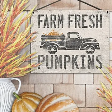 Farm Fresh Pumpkins Rustic Fall Decor Wood Sign